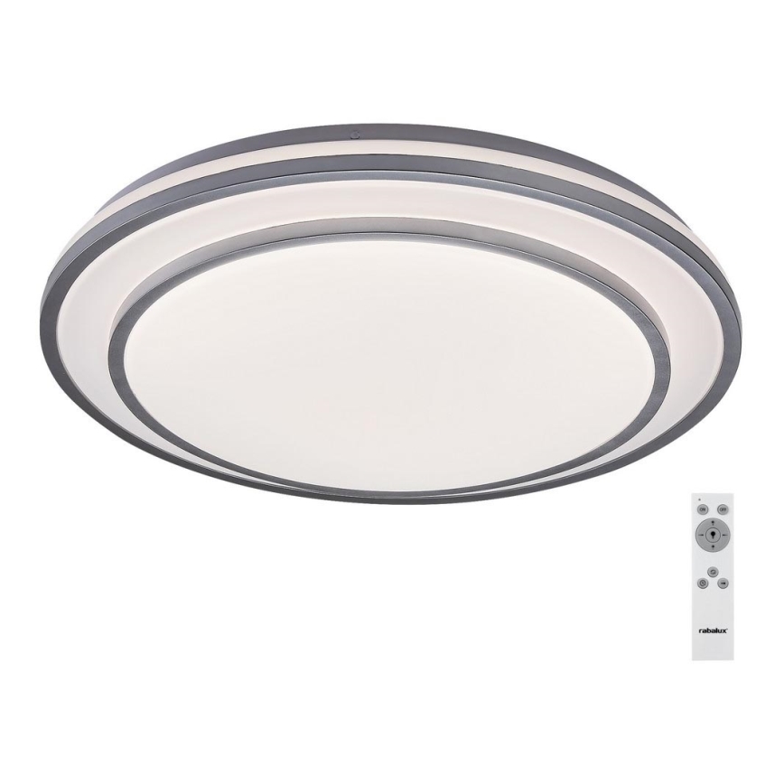 Rabalux - LED stmievateľné stropné svietidlo LED/40W/230V 3000-6500K strieborné pr. 49 cm + diaľkové ovládanie