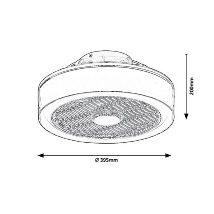 Rabalux - LED Stmievateľné stropné svietidlo s ventilátorom LED/30W/230V 3000-6000K + diaľkové ovládanie