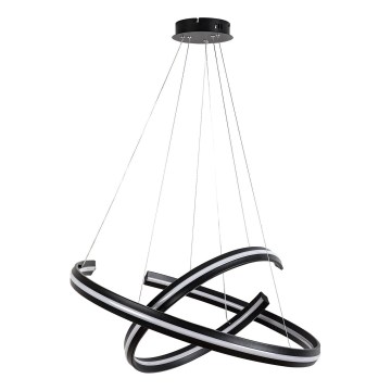 Rabalux - LED stmievateľný luster na lanku LED/80W/230V 3000-6500K čierna + diaľkové ovládanie