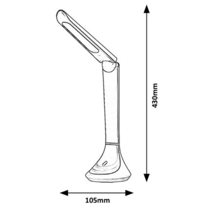 Rabalux - LED Stolná lampa LED/5W/230V čierna