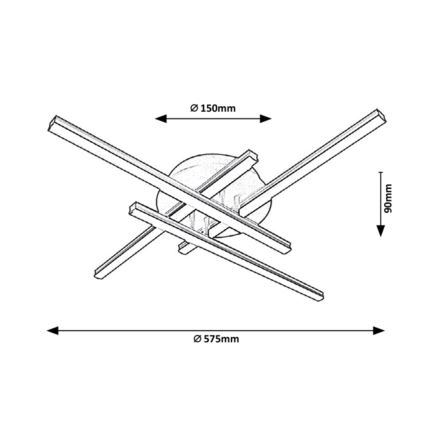 Rabalux - LED Stropné svietidlo 4xLED/25W/230V