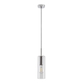 Rabalux - Luster na lanku 1xE27/40W/230V číra/lesklý chróm