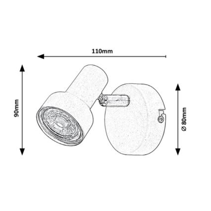 Rabalux - Nástenné svietidlo 1xGU10/50W/230V