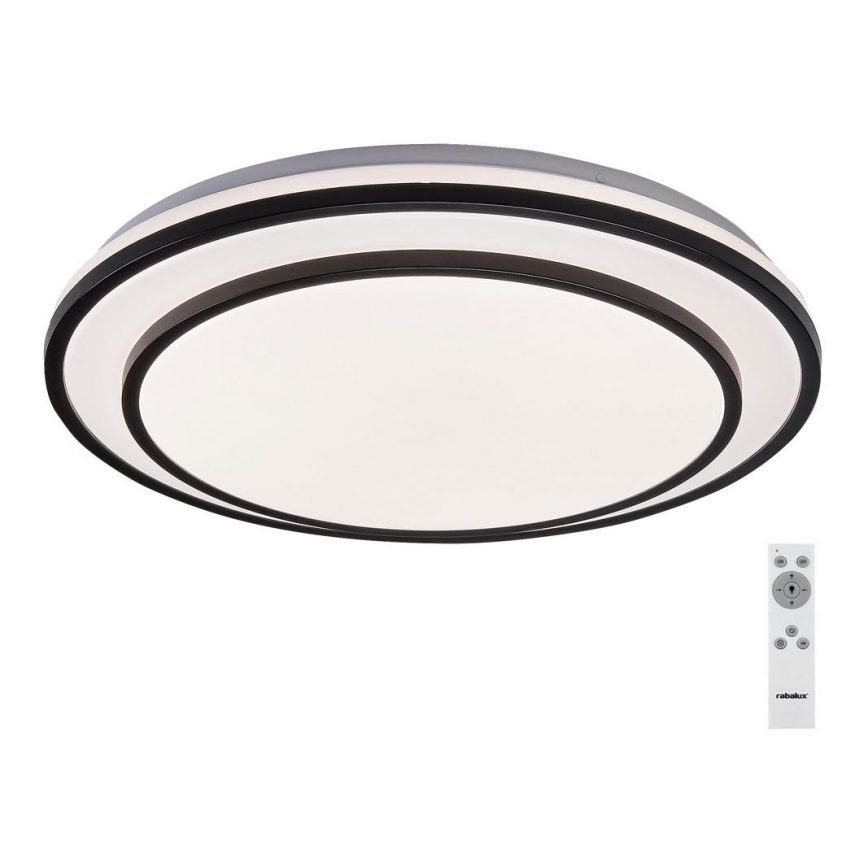 Rabalux - stmievateľné LED stropné svietidlo LED/40W/230V 3000-6500K čierne, priemer 49 cm + diaľkové ovládanie