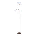 Rabalux - Stojacia lampa 1xE27/100W+1xE14/25W/230V hnedá
