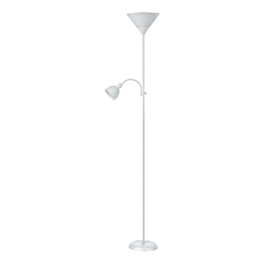 Rabalux - stojacia lampa 1xE27/100W+E14/25W biela