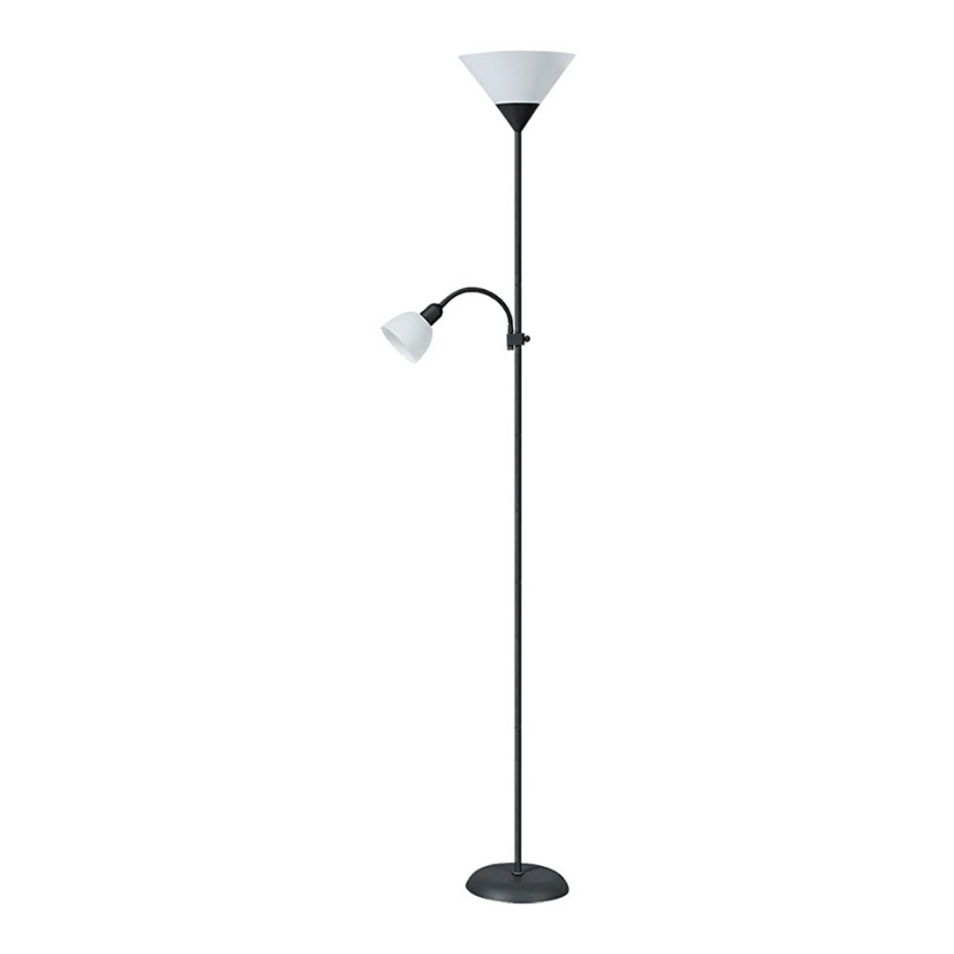 Rabalux - Stojacia lampa 1xE27/100W+E14/25W čierna/biela