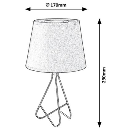 Rabalux - Stolná lampa 1xE14/40W/230V čierna/zlatá