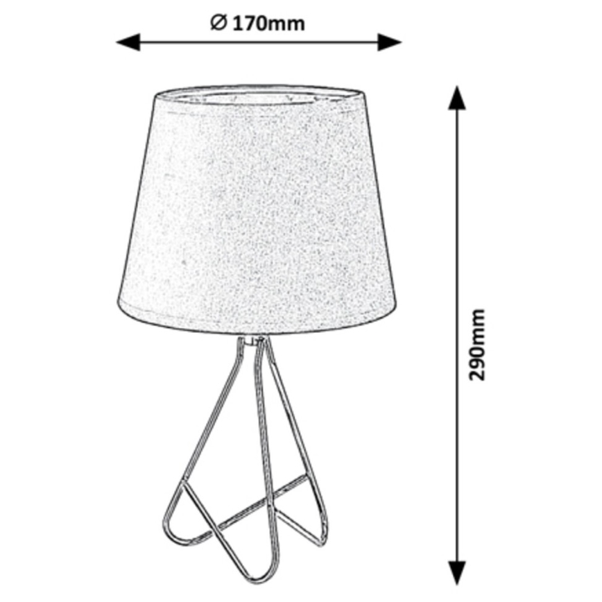 Rabalux - Stolná lampa 1xE14/40W/230V čierna/zlatá