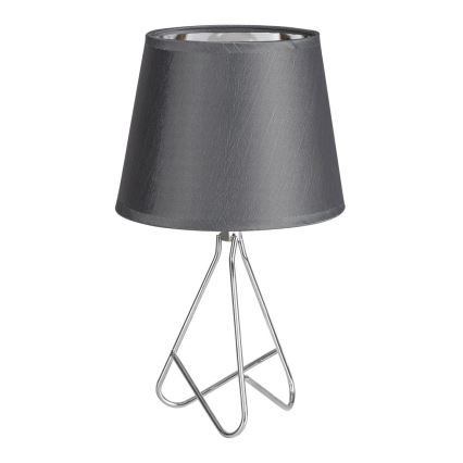 Rabalux - Stolná lampa 1xE14/40W/230V šedá/lesklý chróm