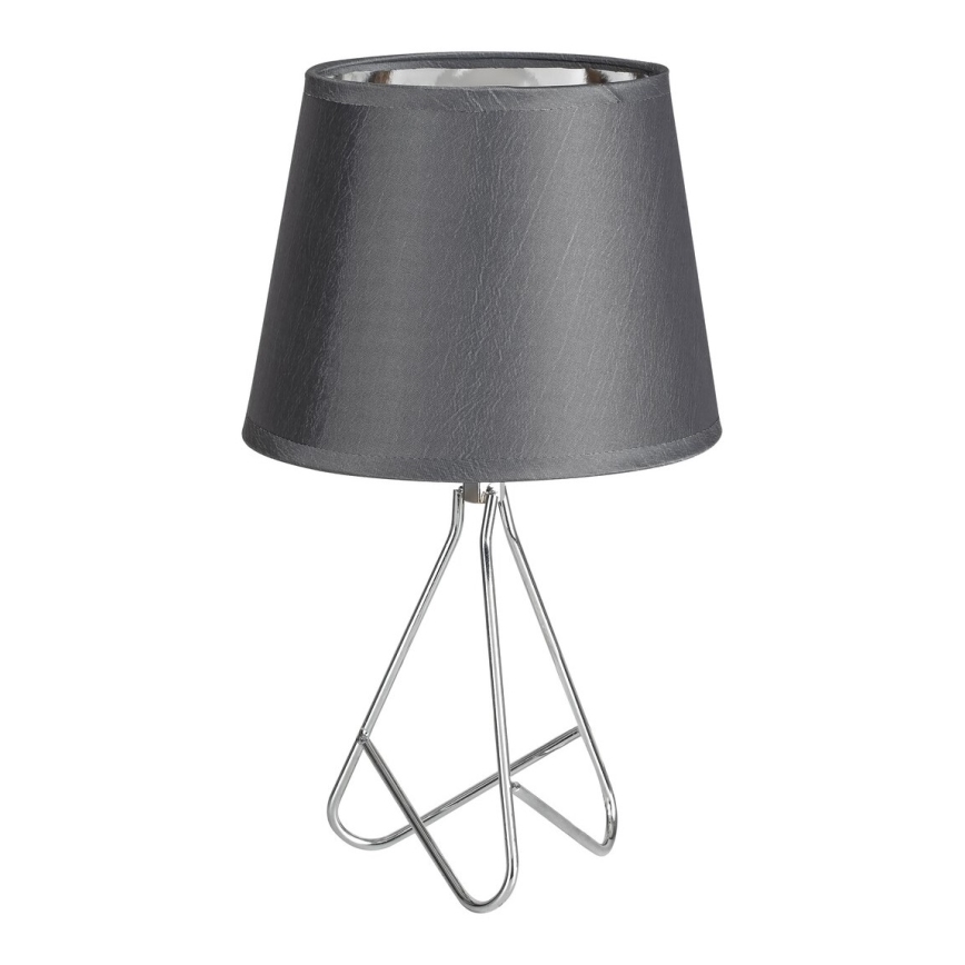 Rabalux - Stolná lampa 1xE14/40W/230V šedá/lesklý chróm