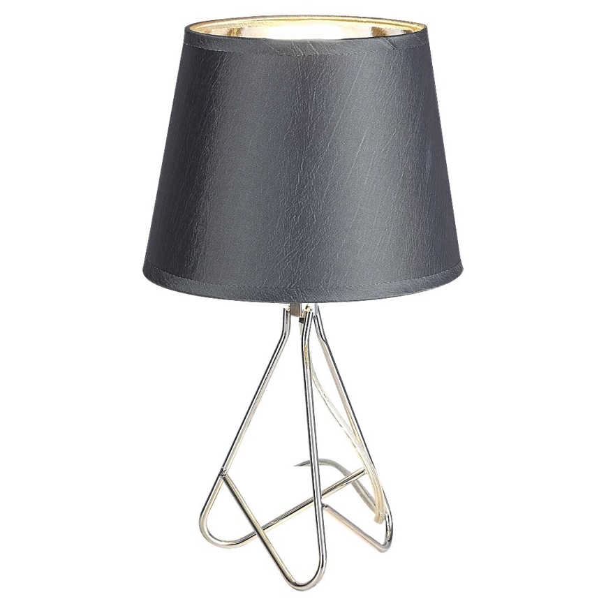 Rabalux - Stolná lampa 1xE14/40W/230V šedá/lesklý chróm