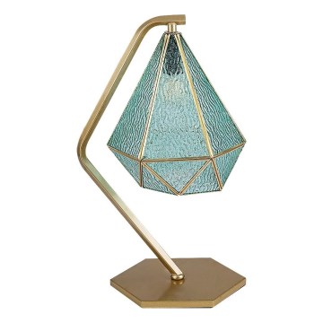 Rabalux - Tiffany vitrážová stolná lampa 1xE14/40W/230V zlatá/modrá