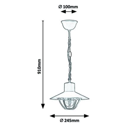 Rabalux - Vonkajší luster 1xE27/10W/230V IP44