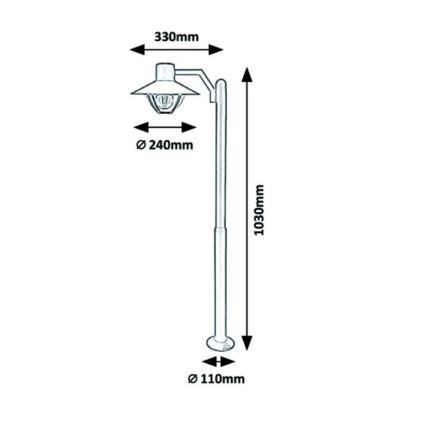 Rabalux - Vonkajšia lampa 1xE27/10W/230V IP44