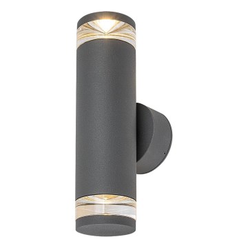 Rabalux - Vonkajšie nástenné svietidlo 2xGU10/10W/230V IP54 antracitové