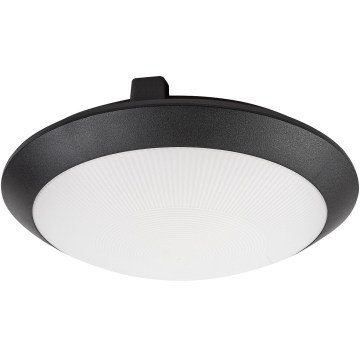 Rabalux - Zunanja stropna svetilka s senzorjem gibanja 1xE27/9W/230V IP65 premer 30 cm črna