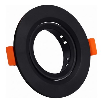 Rámček pre podhľadové svietidlo GU10, priemer 9 cm, čierny