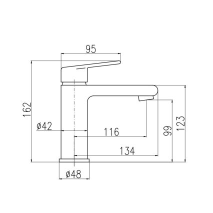 RAV Slezák CO129.0 - Umyvadlová batéria + vypúšťací ventil COLORADO 16,2 cm lesklý chróm