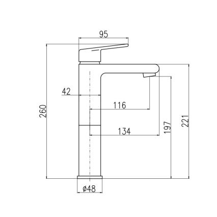 RAV Slezák CO130.0 - Umývadlová batéria COLORADO 26 cm lesklý chróm