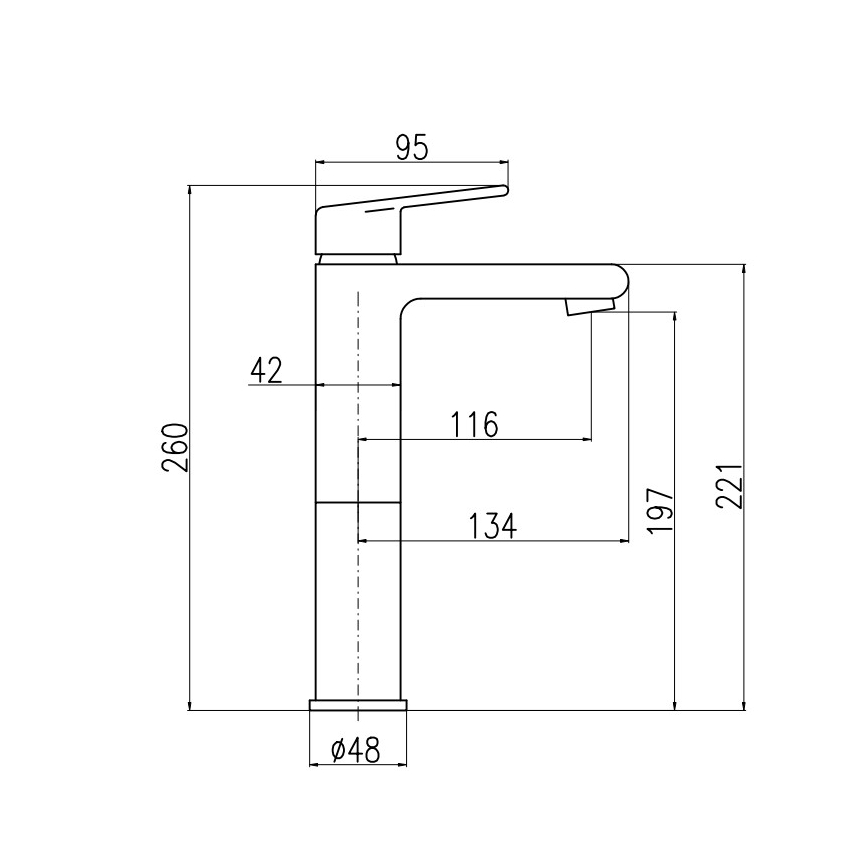 RAV Slezák CO130.0CMATZ - Umývadlová batéria COLORADO 26 cm čierna/zlatá