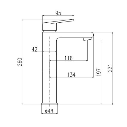 RAV Slezák CO130.0Z - Umývadlová batéria COLORADO 26 cm, lesklé zlato
