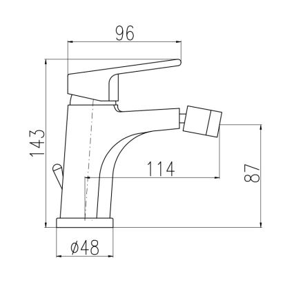 RAV Slezák CO145.0 - Bidetová batéria + výpusť COLORADO 14,3 cm lesklý chróm