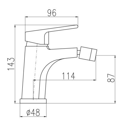 RAV Slezák CO145.0KCMATZ - Bidetová batéria + vypúšť COLORADO 14,3 cm čierna/zlatá