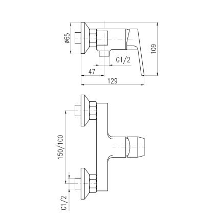 RAV Slezák CO181.5CMATZ - Sprchová batéria COLORADO čierna/zlatá