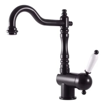 RAV Slezák L508.0/8CMAT - Drezová/umývadlová batéria LABE RETRO 25,6 cm matná čierna