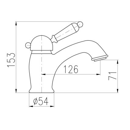 RAV Slezák L526.0SM - Umývadlová batéria LABE RETRO 15,3 cm stará mosadz