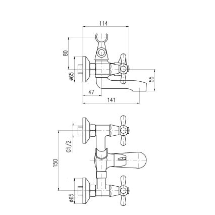 RAV Slezák MK154.5 - Vaňová batéria MORAVA lesklý chróm