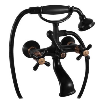 RAV Slezák MK159.5/2CMATSM - Vaňová súprava s batériou MORAVA RETRO čierna/mosadz