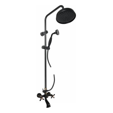 RAV Slezák MK159.5/7CMATSM - Vaňová sada s batériou MORAVA RETRO čierna/mosadz