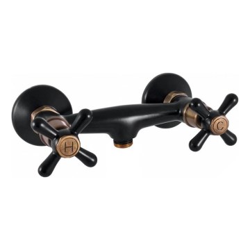 RAV Slezák MK180.5CMATSM - Sprchová batéria MORAVA RETRO čierna/mosadz