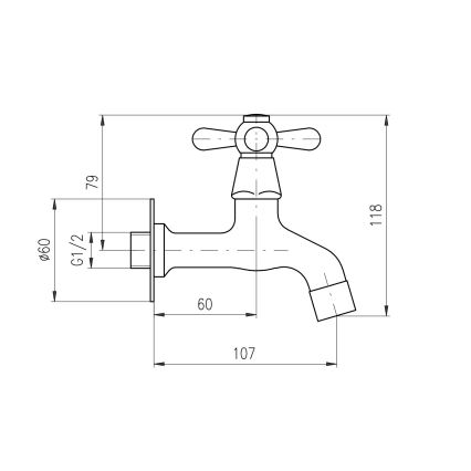 RAV Slezák MK193SM - Umývadlová batéria MORAVA RETRO 11,8 cm stará mosadz