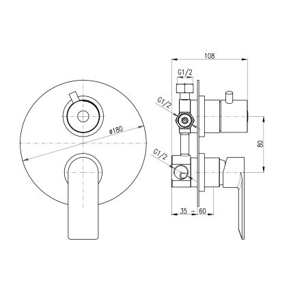 RAV Slezák NL187.3 - podomietková sprchová batéria NIL, lesklý chróm