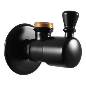 RAV Slezák RV0112CMAT - Rohový ventil RETRO matná čierna