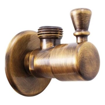 RAV Slezák RV0112SM - Rohový ventil RETRO stará mosadz