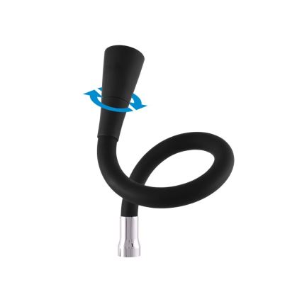 RAV Slezák SA006.0/13 - Drezová batéria s flexibilným ramienkom SAZAVA 35,6 cm čierna/lesklý chróm