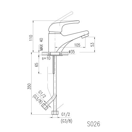 RAV Slezák SA026.0 - Umývadlová batéria SAZAVA 11,5 cm lesklý chróm