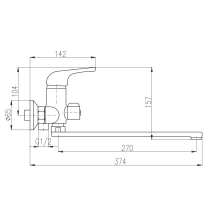 RAV Slezák SA053.5 - Vaňová batéria SAZAVA lesklý chróm