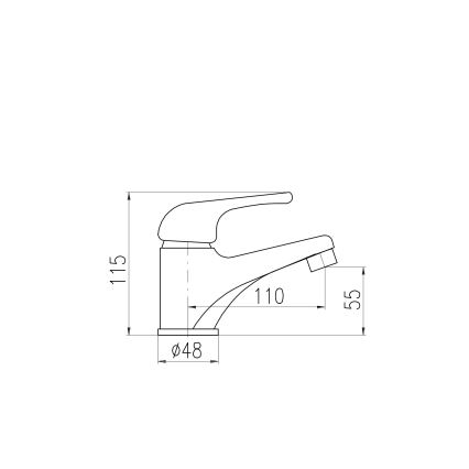 RAV Slezák SAJ091.0 - Umývadlová batéria JUNIOR 11,5 cm červená/žltá