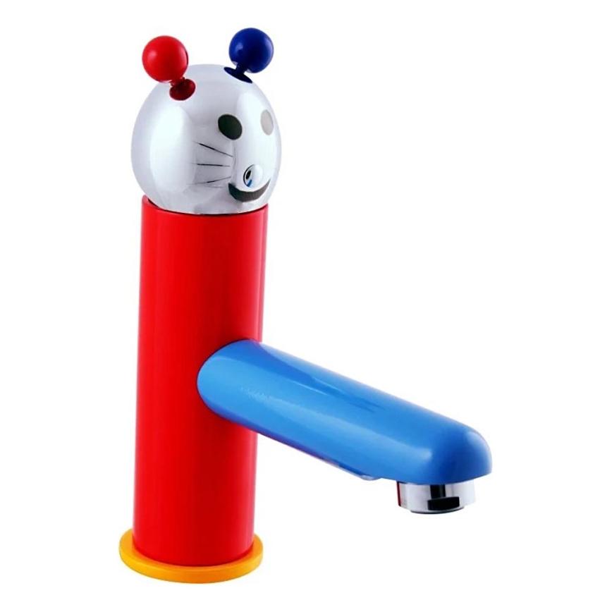 RAV Slezák SE326.0 - Umývadlová batéria JUNIOR 18,2 cm červená/modrá