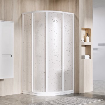 Ravak 3117O10211 - Štvordielny štvrťkruhový sprchový kút SUPERNOVA 90x90 cm biely
