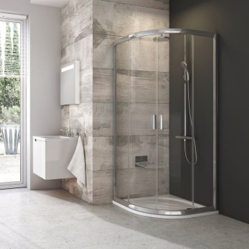 Ravak 3B240C00Z1-Štvordielny štvrťkruhový sprchový kút BLIX 80x80 cm lesklý chróm