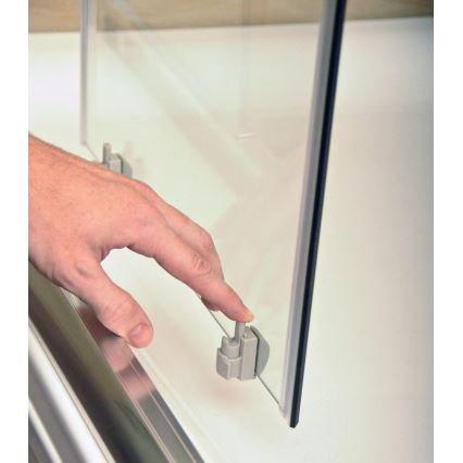 Ravak 3B240U40ZG - Sprchový kút štvordielny štvrťkruhový BLIX 80x80 cm satin