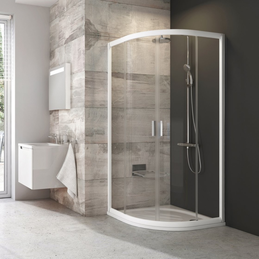 Ravak 3B270100Z1 - Sprchový kút štvordielny štvrťkruhový BLIX 90x90 cm biela