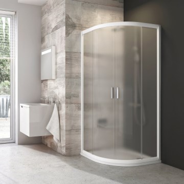 Ravak 3B270100ZG - Štvordielny štvrťkruhový sprchový kút BLIX 90x90 cm biely