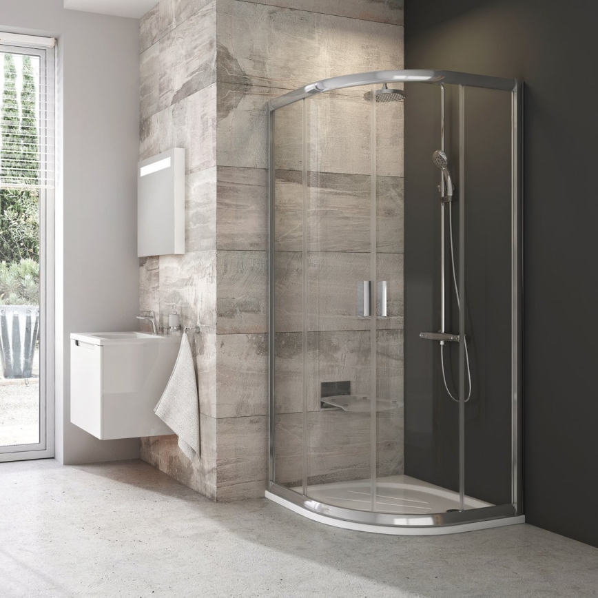 Ravak 3B270C00Z1B - Sprchový kút štvordielny štvrťkruhový BLIX 90x90 cm lesklý chróm
